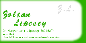 zoltan lipcsey business card
